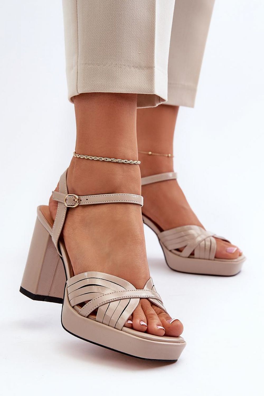 sandalen op hak model 195544 Step in style