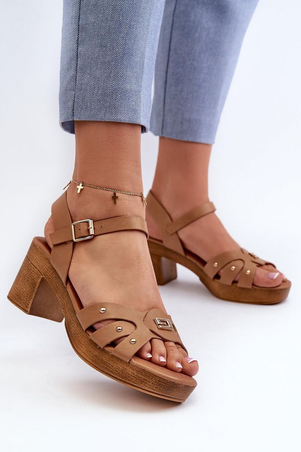 sandalen op hak model 196336 Step in style