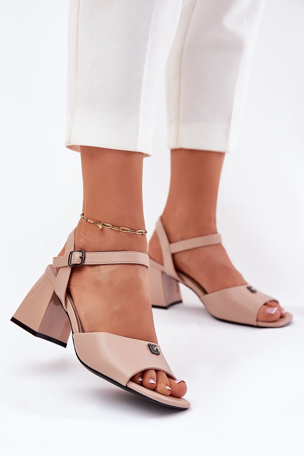 sandalen op hak model 213185 Step in style